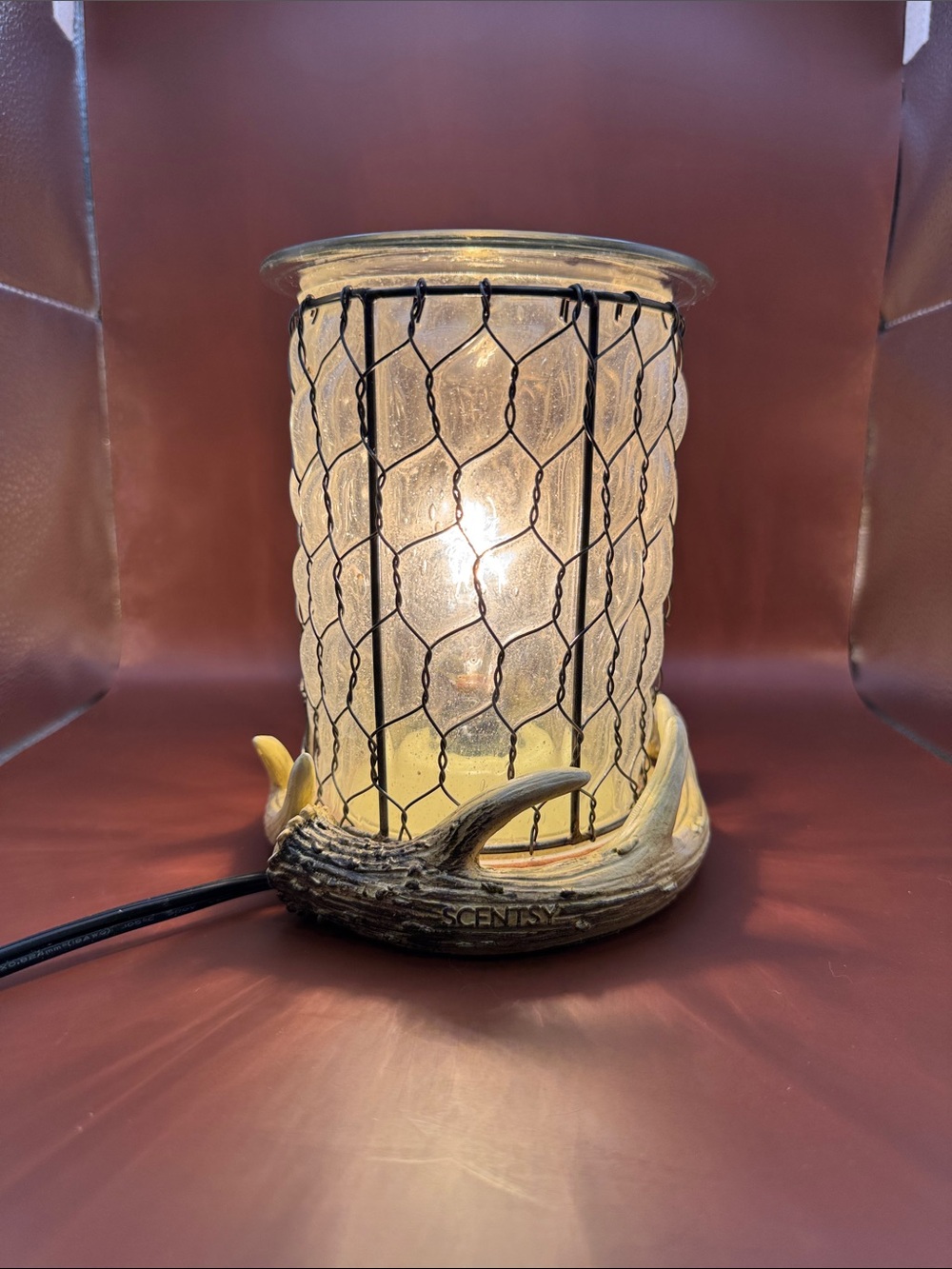 Scentsy Antler Lodge Warmer, Used in Box
